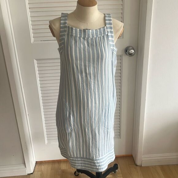 For Cynthia Blue and White‎ Striped Dress - Picture 1 of 4